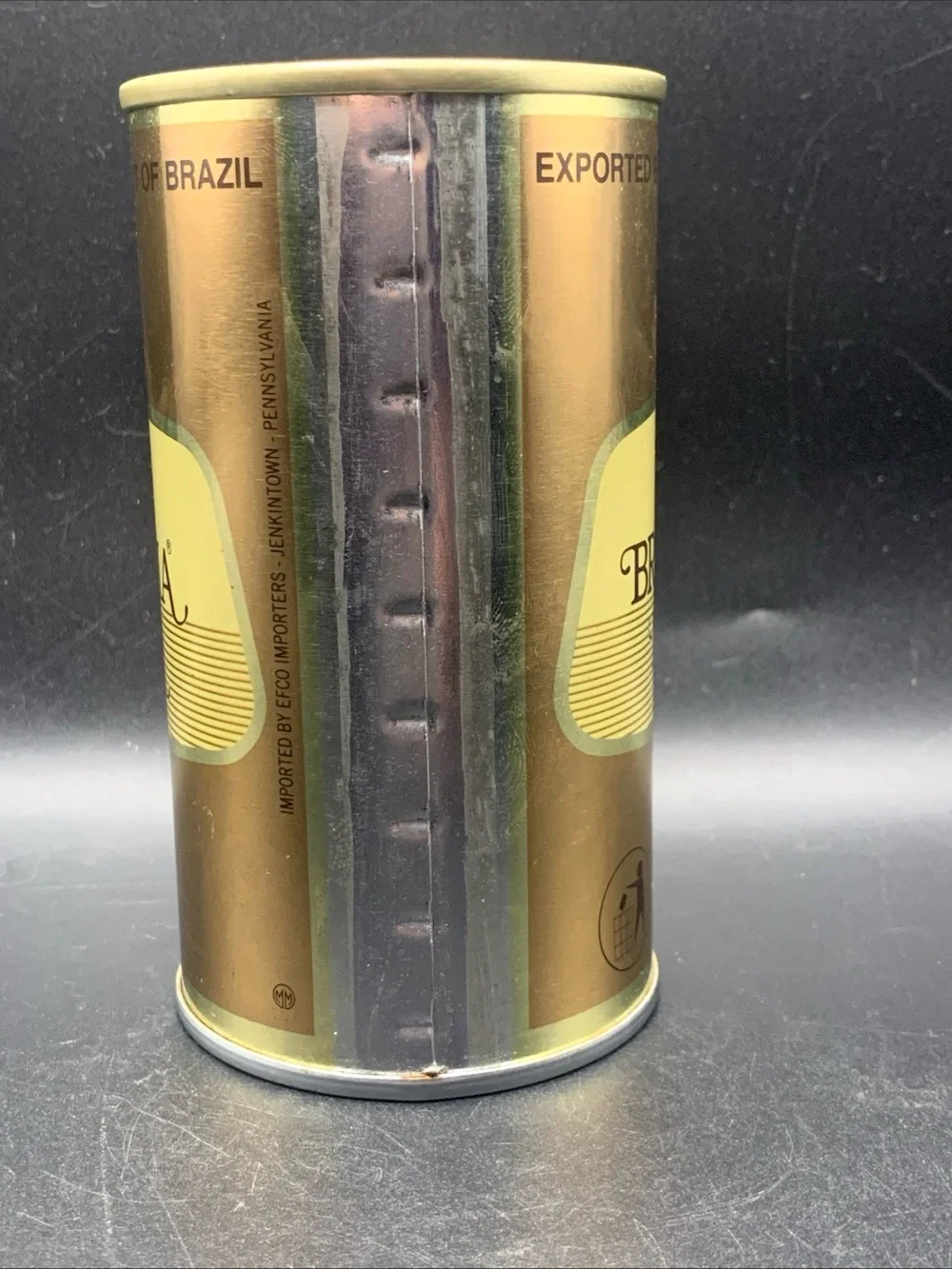 Vintage Beer Can Brahma Beer Imported Brazilian Pilsner Pull Tab Empty Steel